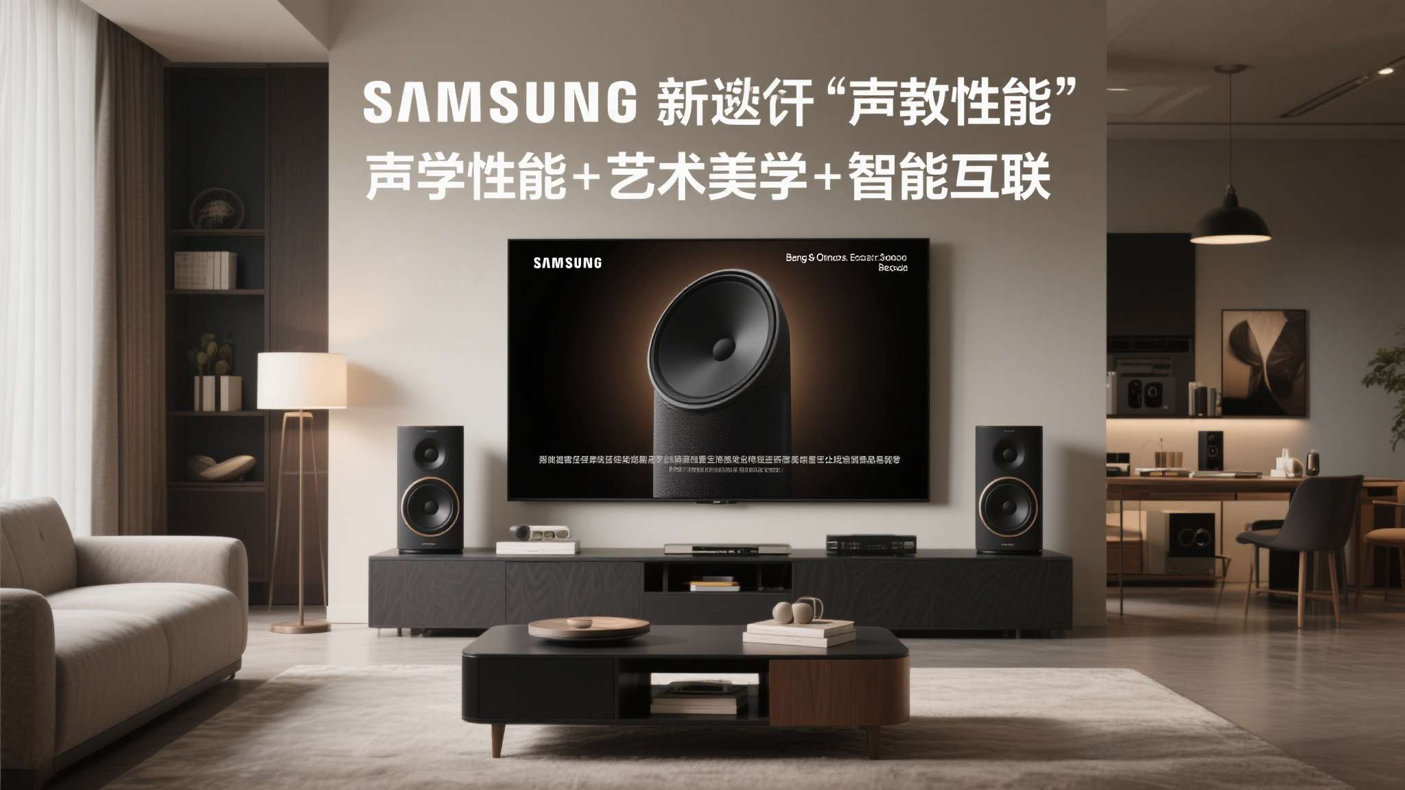 在高端家用音响市场持续扩容的背景下，三星此次以"声学性能+艺术美学+智能互联"三